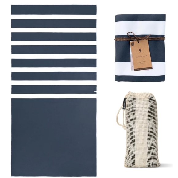 Other - Microfiber Beach Towel Navy Blue Brand New